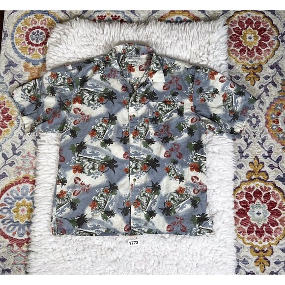 Columbia Mens Hawaiian Shirt Lg Short Sleeves Button Up Pocket 100% Cotton - Picture 1 of 6